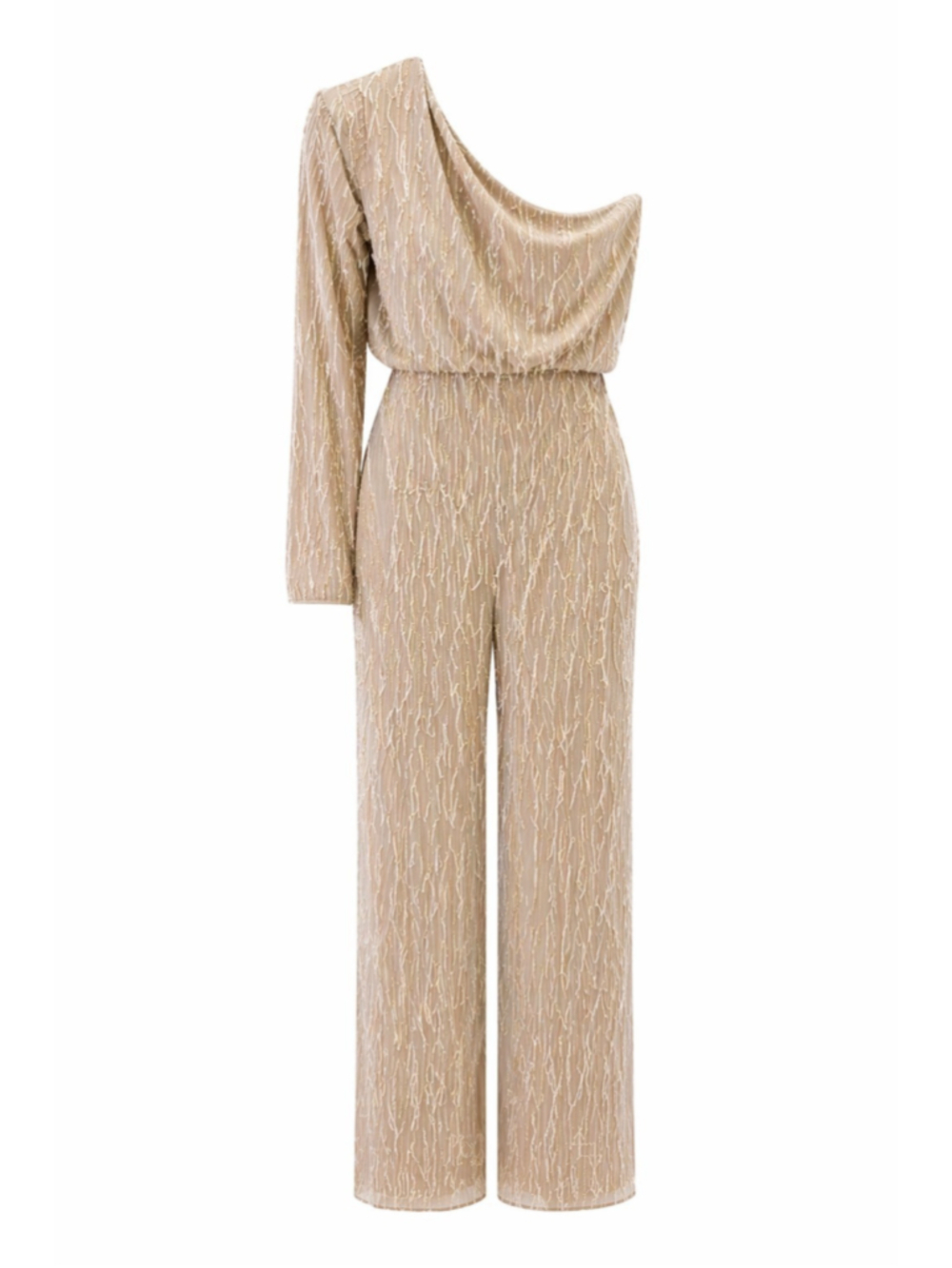 Blue B Size Large NWT Sequin One Sleeve Jumpsuit Sparkle Event Worthy
